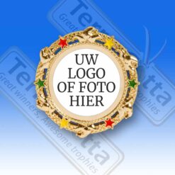 TCP857ZP-GG Carnavals-pin - 32mm goudkleurig met inkleuringen